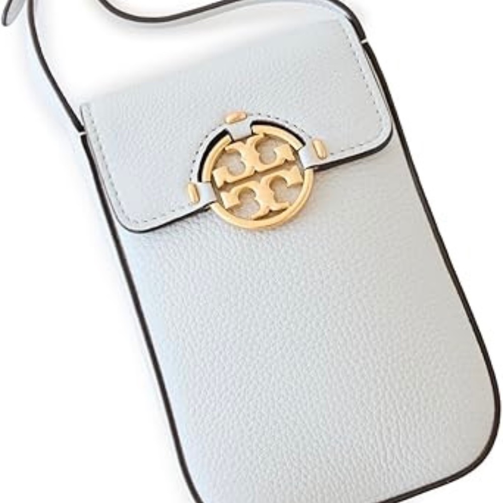 TORY BURCH Feather Gray Miller Phone Crossbody Bag
